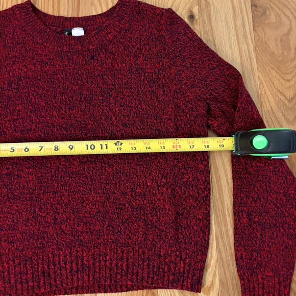 H&M | Red Marled Crewneck Sweater | Small - Picture 3 of 6